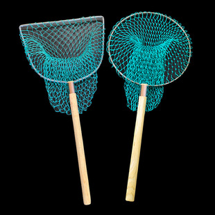 Handmade Fishing Net with Wooden Handle, Solid Fishing Net, Fish Selling Net, Seafood Complete Set, Shrimp Fishing Gear