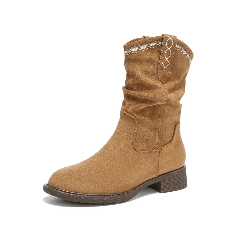 Botas Corto de Dengbocken 2026 nuevo otoño invierno grueso botas de pila Meilad Western retro botas Martin image 5