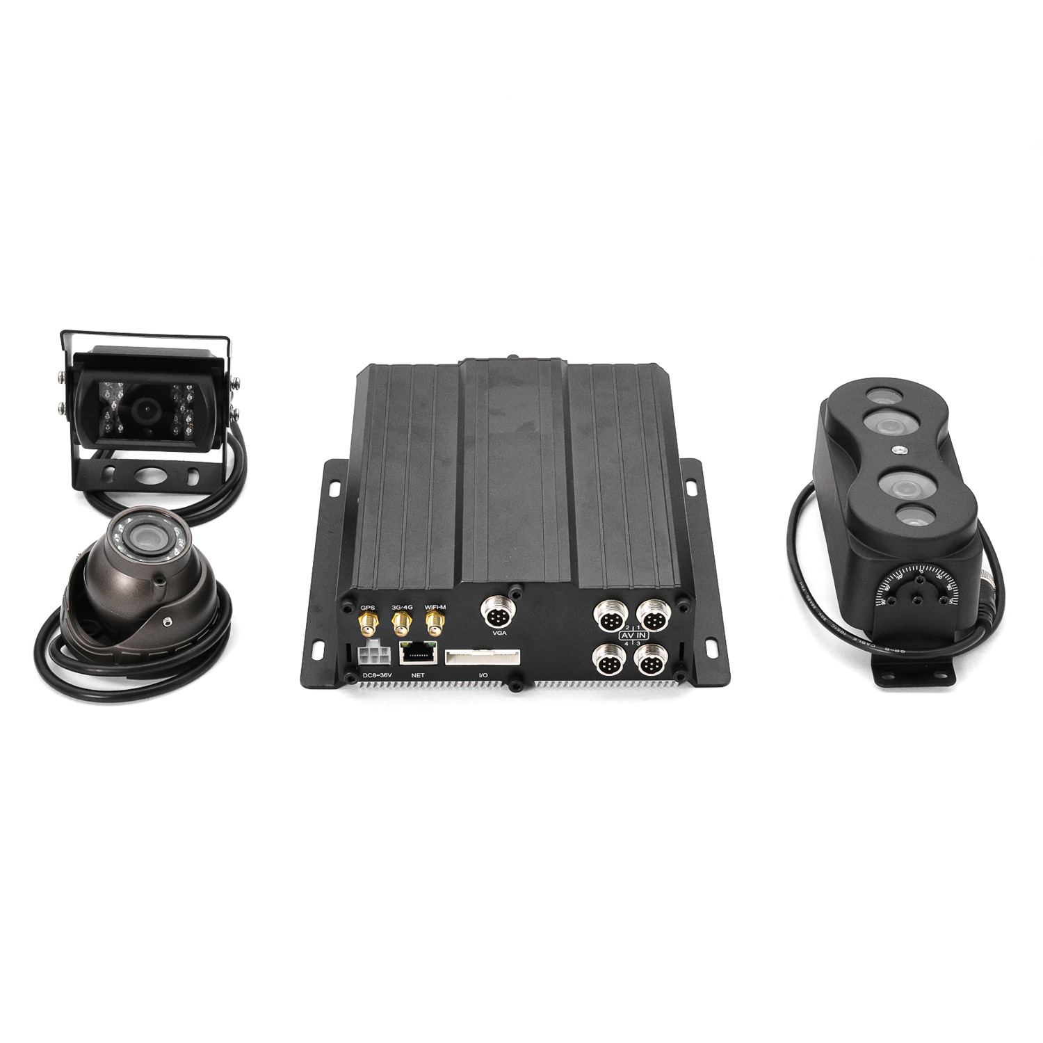 多门双目客流机8路4G GPS车载4TB硬盘录像机远程监控远程指挥调度