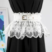 Texture Waist Seal Юбка Женская кружевная широкий пояс Эластичная печать на талии Универсальное декоративное платье Европейский и американский дизайн Sense Korean