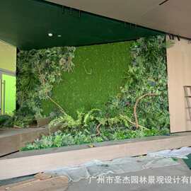 仿真植物墙绿植墙售楼部样板房背景墙绿化阻燃假尤加利拍摄背景墙