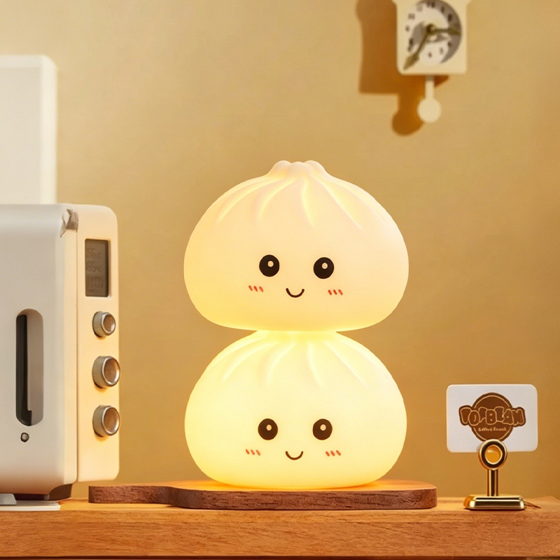 Juegos de descompresión transfronterizos de descompresión bolón explosivo de luz de noche regalo de luz de noche suave extruida de rebote suave lámpara de escritorio