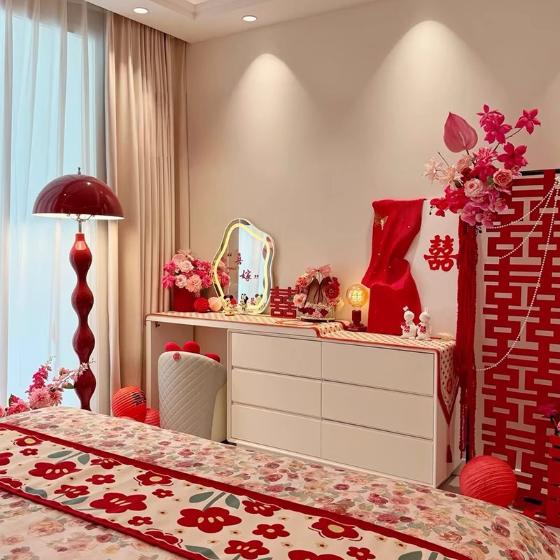 Tocador, cómoda, tocador moderno simple para matrimonio integrado, mesa de maquillaje nueva 2025, decoración de sala de bodas