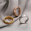 Fashionable brand classic ring stainless steel hip-hop style, European style, simple and elegant design, does not fade