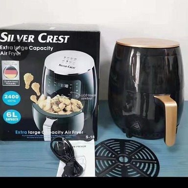 Cross-border export 6L air fryer large capacity touch french fries machine chicken electric fryer home use gift wholesale