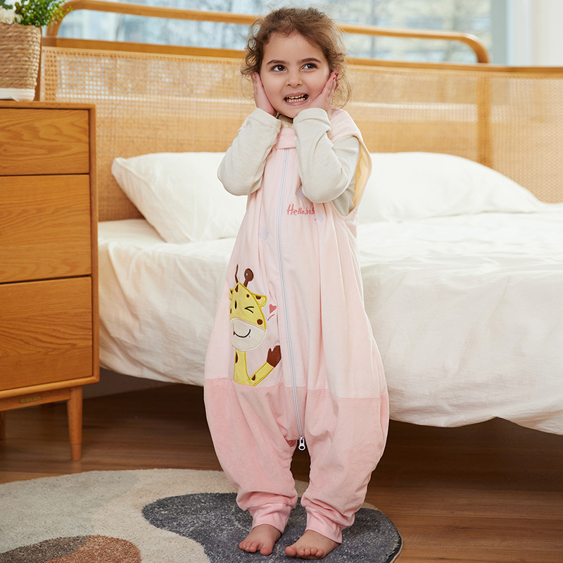 MICHELY transfronterizo nuevo saco de dormir para niños otoño dibujos animados niños saco de dormir anti-patada