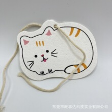 工厂直供创意厨房清洁刷碗印刷木桨海棉擦 可降解压缩木浆洗碗巾