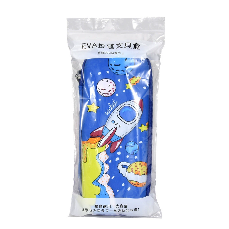 七星狐 Cartoon space cute shatterproof pencil case for boys and girls, new collection, unicorn, wholesale