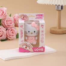可录音比心KT猫凯蒂猫会说i love you的礼物爱心发光玩偶公仔挂件