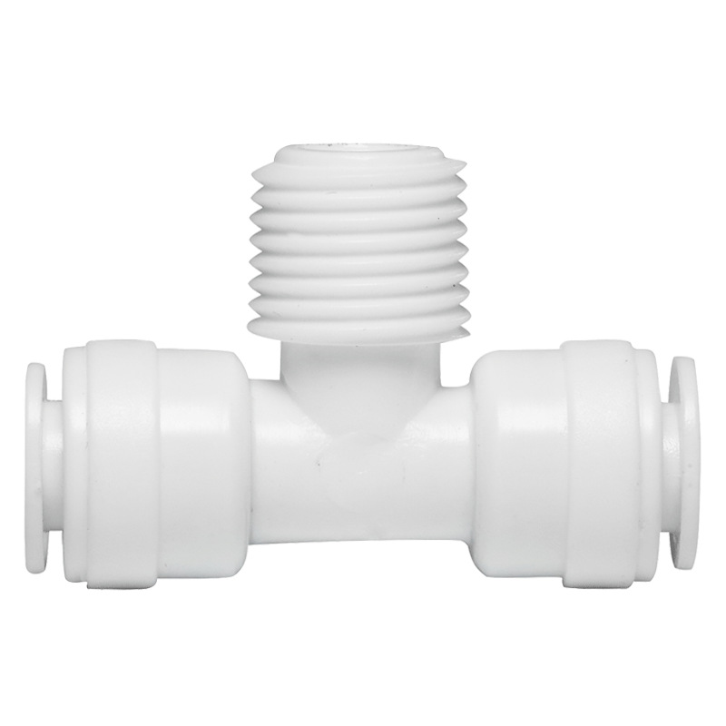 Purificador de agua de tipo T máquina de agua pura máquina de ro Medio 2 puntos dientes exteriores 2 lados 2 puntos tubo rápido tee conjunta accesorios universales