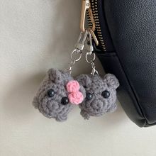 Sad Hamster Crochet 跨境爆品悲伤仓鼠钩织玩偶情感玩偶和钥匙扣