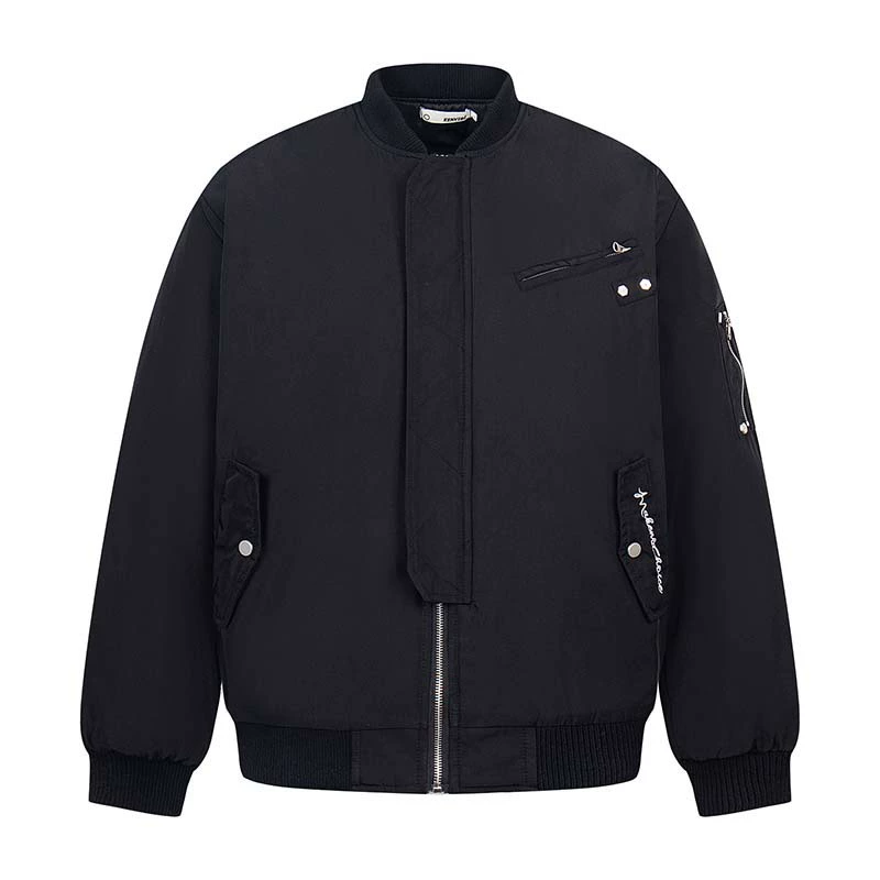 Retro jacket for leisure, with embroidery, oversize