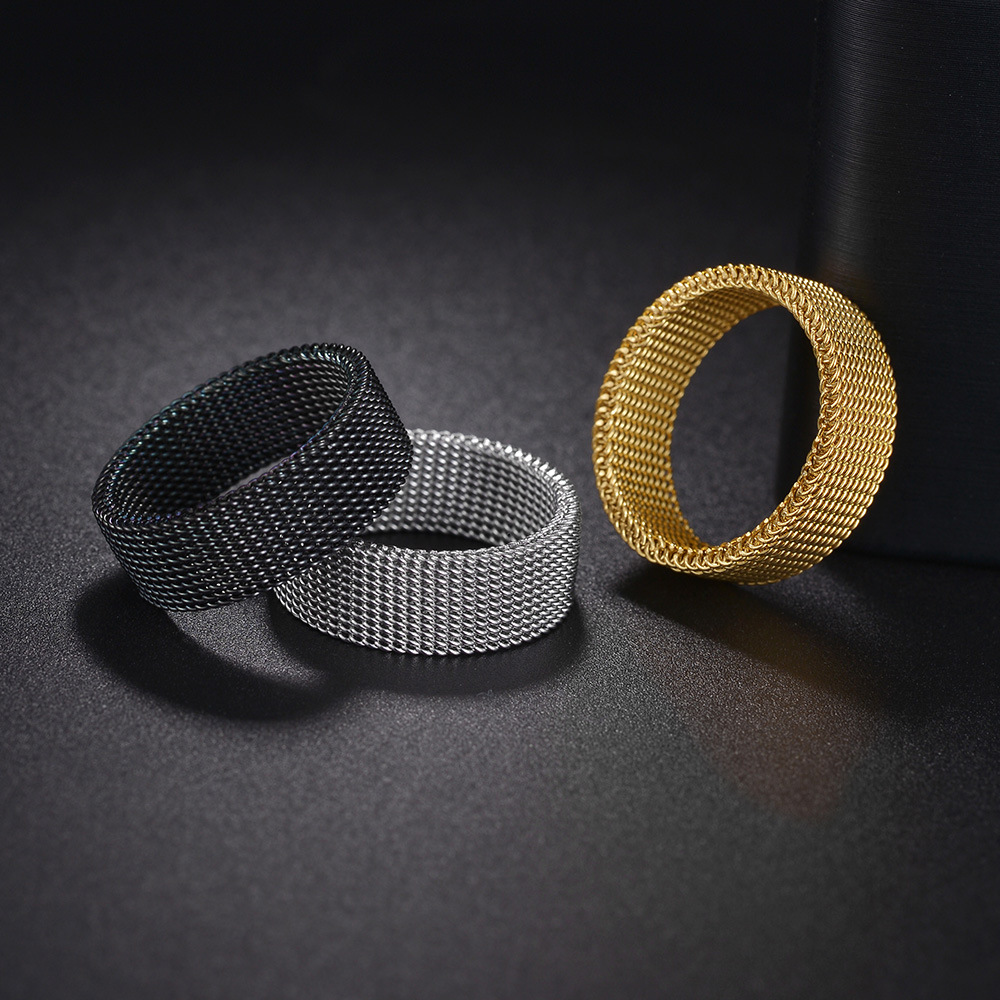 11g Weight Rings Classification 1 Piece Quantity 1 Piece Fashion Solid Color Titanium Steel Plating Unisex Rings