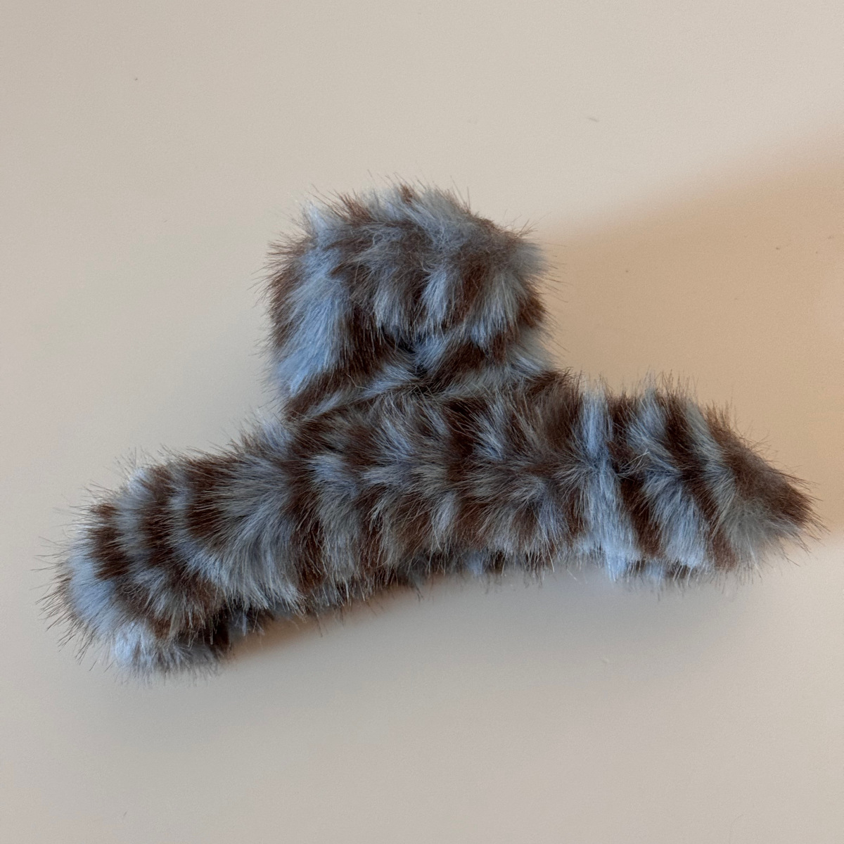 Tiger stripe plush one-line scratch-blue