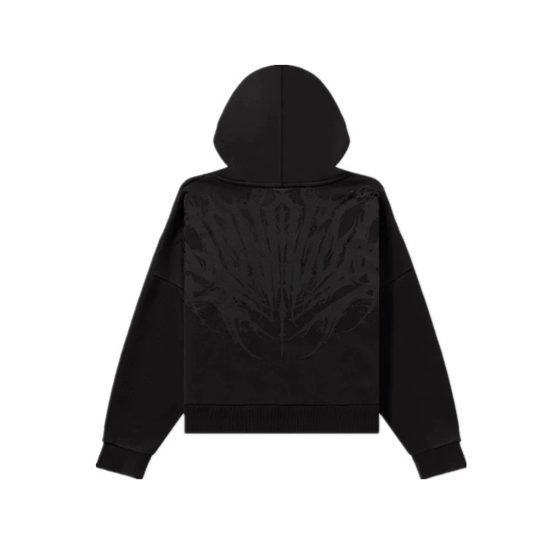 YOUNGLA Sweater Graphic Back Print Black