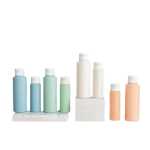 Macaron Flip Top Squeeze Bottle 50ML Travel Set Straight Divided Storage Bottle Cosmetics Lotion Sunscreen Shampoo Set Bottle