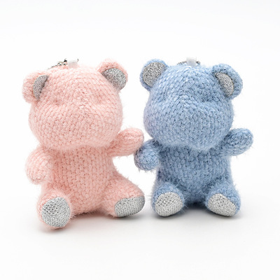 new pattern Mink cashmere Fabric Dream Bear Plush Toys Key buckle Doll Bag Pendant a doll doll