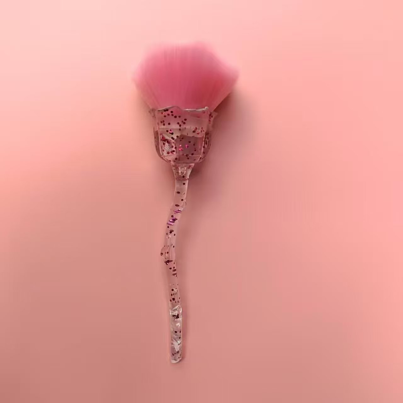 Nuevo cepillo de polvo de uñas, cepillo de polvo de uñas, pintura en polvo, mango de oro rosa, tamaño medio, belleza necesaria para la manicura. image 16
