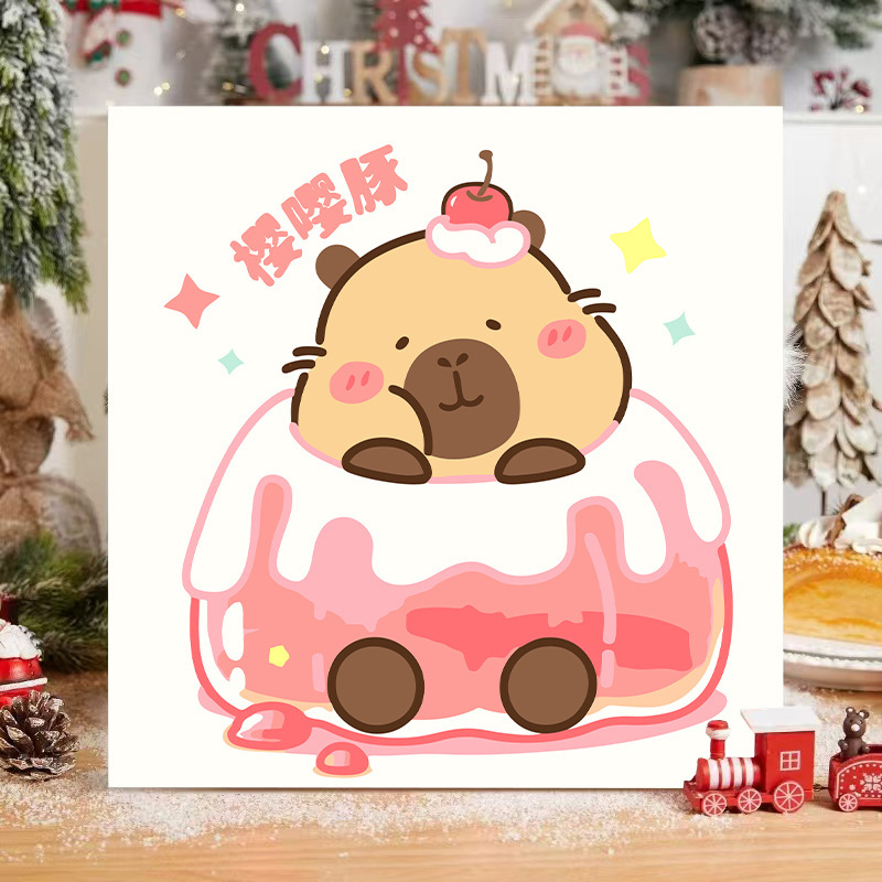 宮崎駿デジタル油絵DIY手描きぬりえ夏目友人帳ポニョ二次元アクリル画インスタ風|undefined
