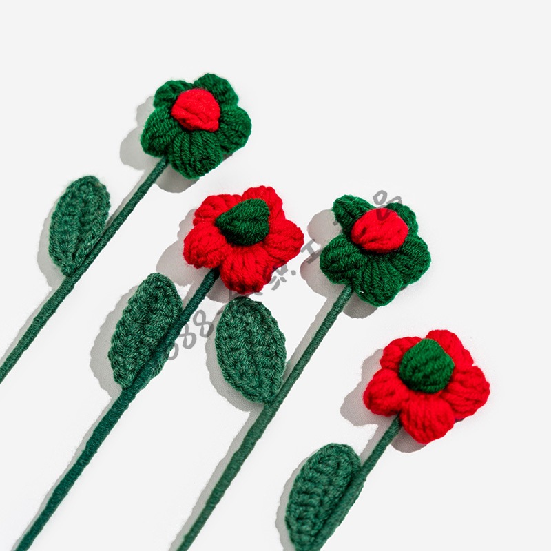 [완제품 배달] 크리스마스 붉은 퍼프 꽃 1 지점