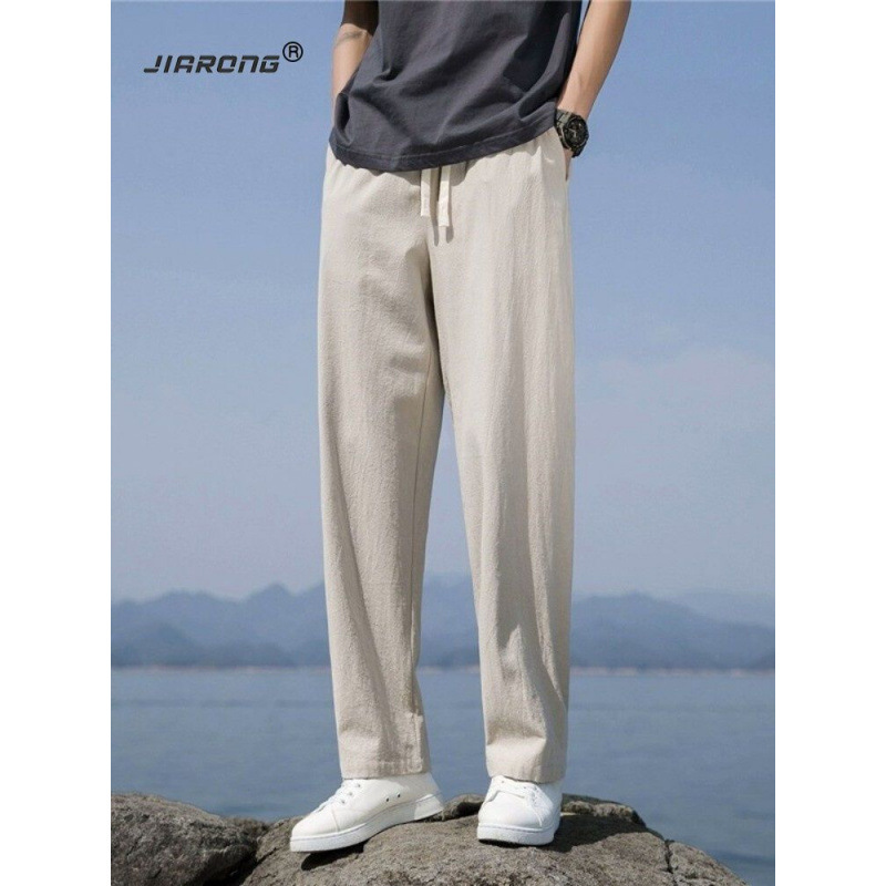 Imitation Linen Pants for Men, Summer Thin Linen Trousers, 2025 New Summer Men's Casual Long Pants, Straight Loose Men's Pants