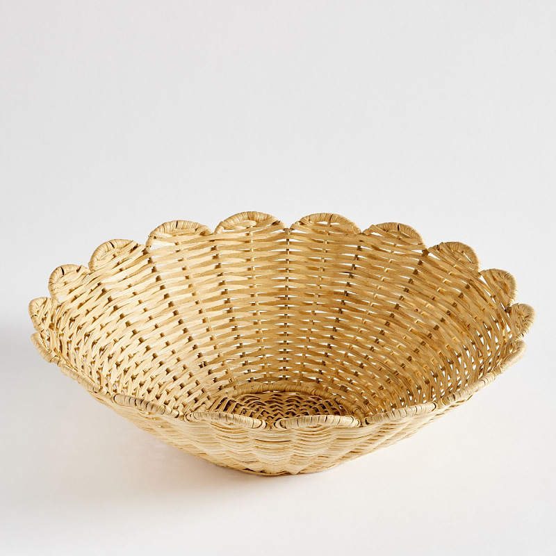 Cestas de frutas de caña naturales creativas nórdicas canasta de almacenamiento doméstica juguetes para niños canasta de bocadillos control remoto canasta de artículos