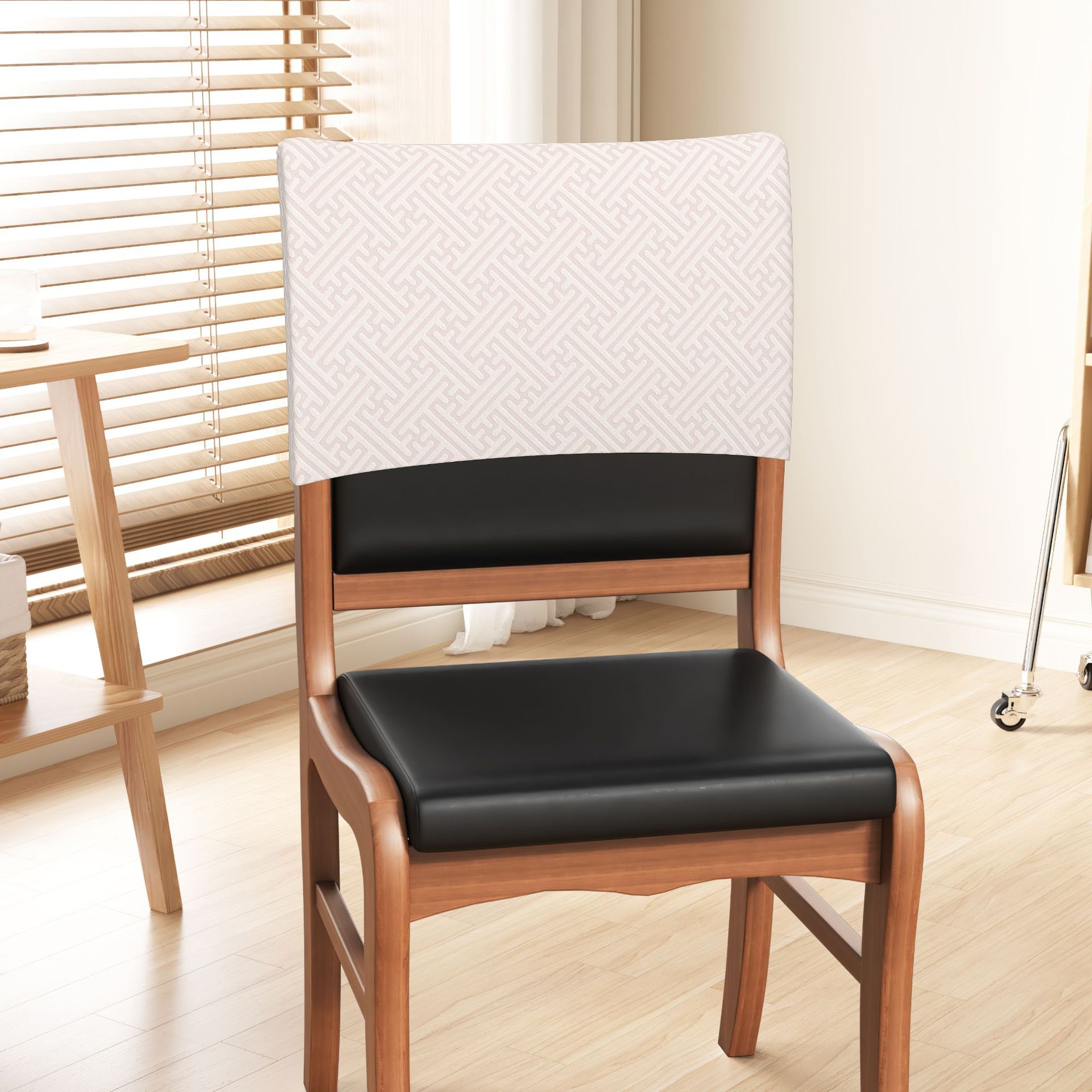 Dining Table and Chair Back Cover Rectangular Curved Seat Stool Separate Chair Back Half Cover Thickened Elastic