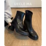 厚底弹力新品法式短靴