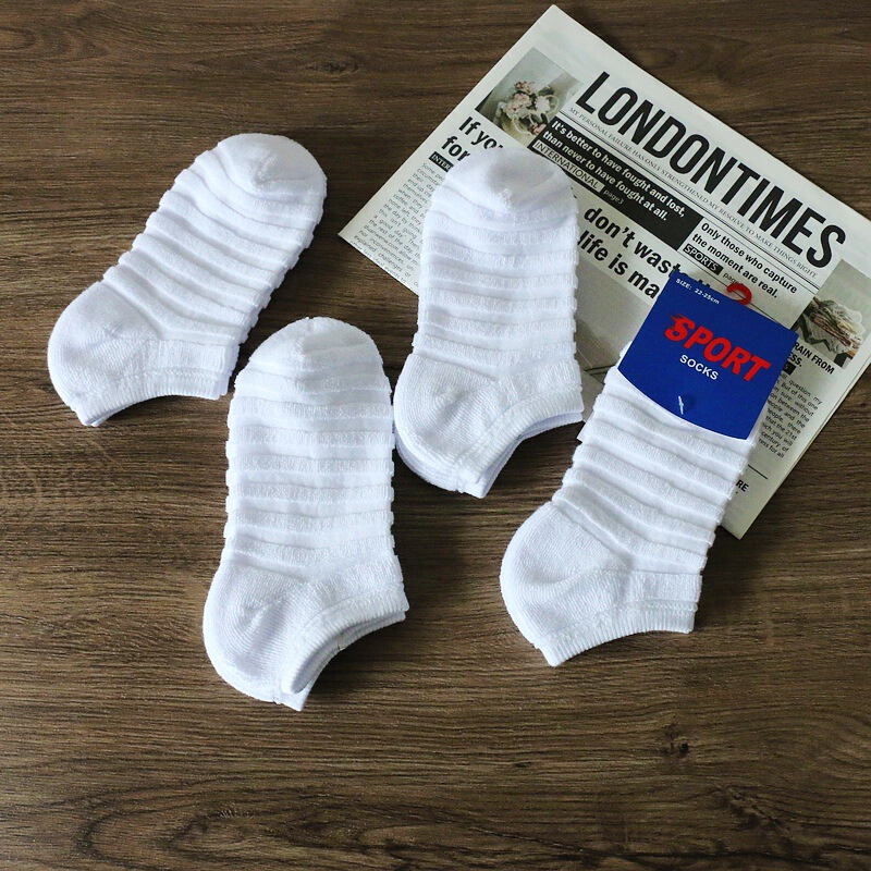 Extreme White Anti-Towel Bottom Sports Socks Caterpillar Boat Socks Women's Socks Short Socks Thickened Shallow Mouth Low Mouth Invisible Socks