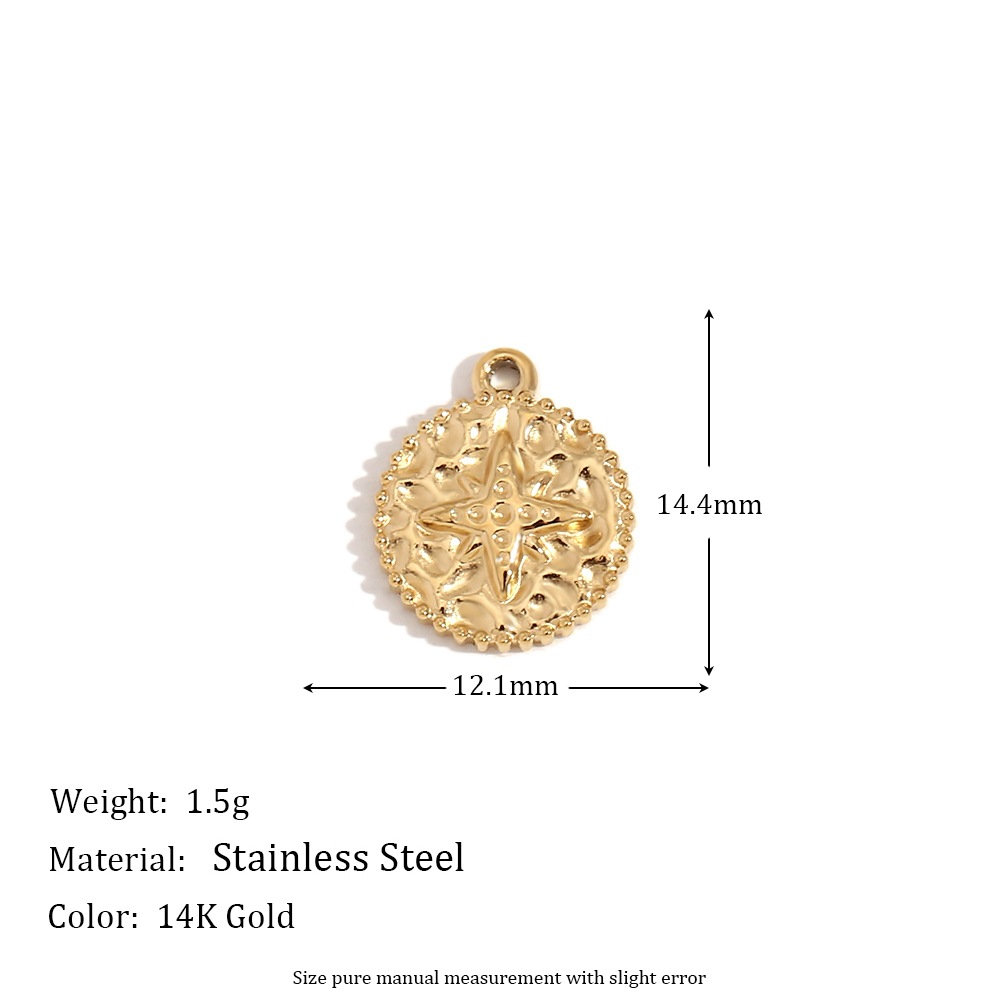 Four-pointed star corrugated medallion