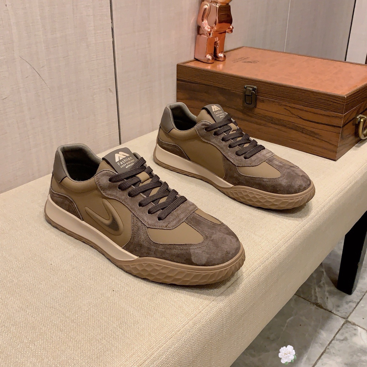 Baskets homme en cuir véritable chaussures décontractées plat_voghion.com