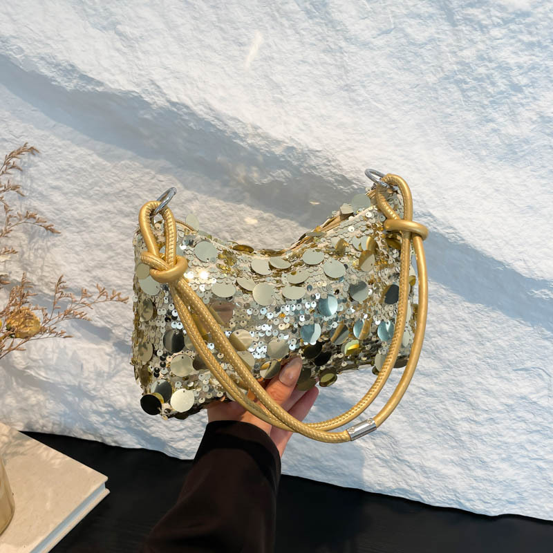 Moda brillante sequinilla temperamento hombro brazo bolso 2024 moda nuevo bolso de mano personalidad moda bolso de mujer