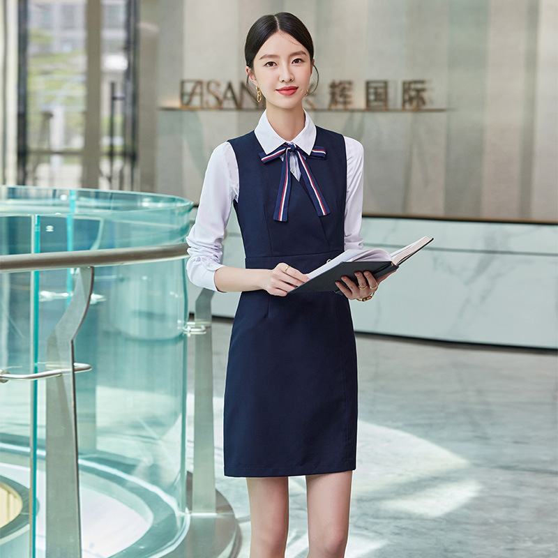 Dress business wear female summer season high-end temperament sales department hotel front desk reception medical beauty salon overalls