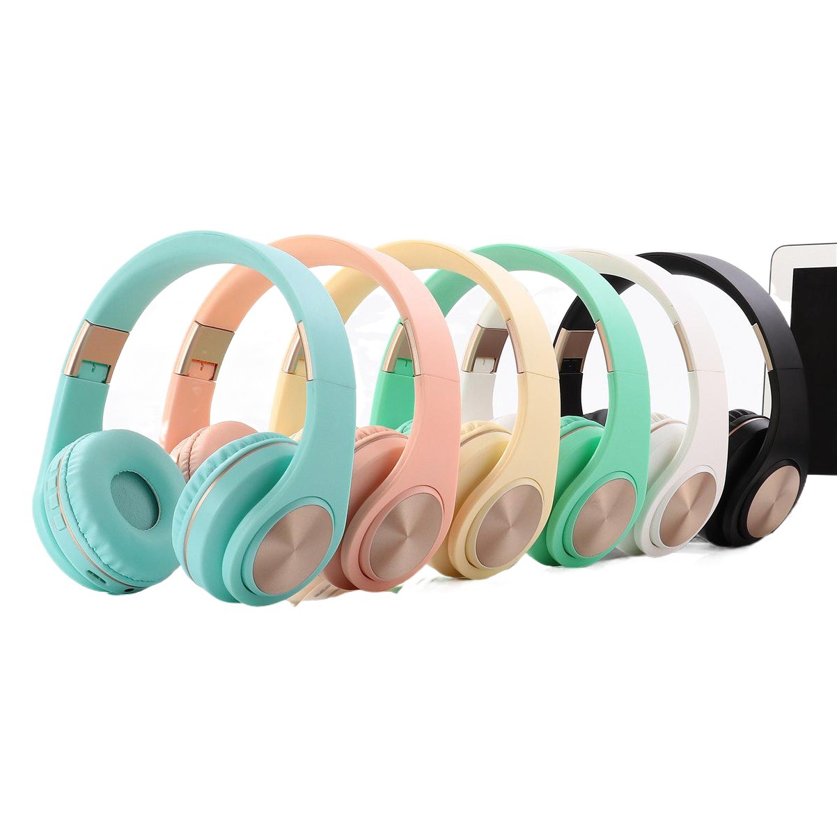 Auriculares Bluetooth 5.0 nuevos A1 de fábrica, circumaurales para deporte, con ranura para tarjeta, estéreo inalámbricos