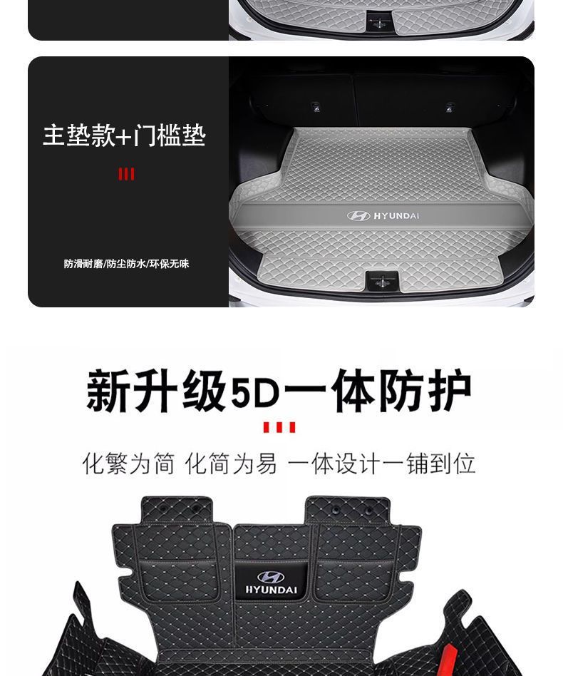 Suitable for 2025 Hyundai Tucson Trunk Mat Surrounding 15-24 Tucson New and Old Trunk Mat Modification Wholesale