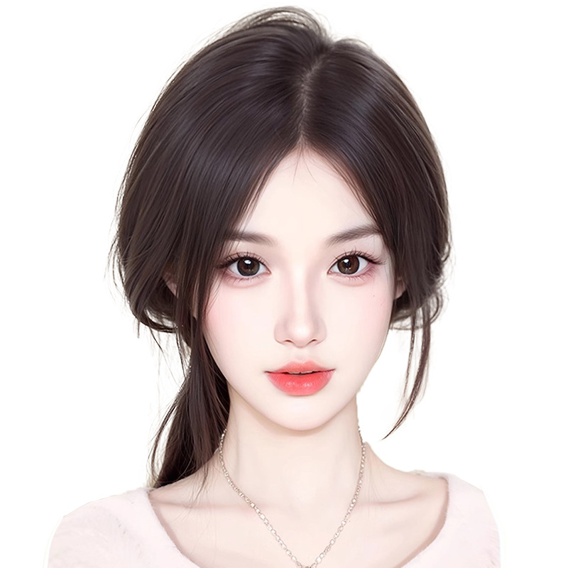 Liu Hai, peluca, película femenina, reemisión superior, cantidad adicional, cabello esponjoso, imitación, cabello humano completo, cabello blanco, pelucas, flequillo falso