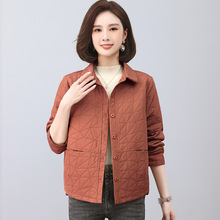 休闲宽松女式棉衣棉服加肥加大码中老年妈妈女装冬装一件代发9181