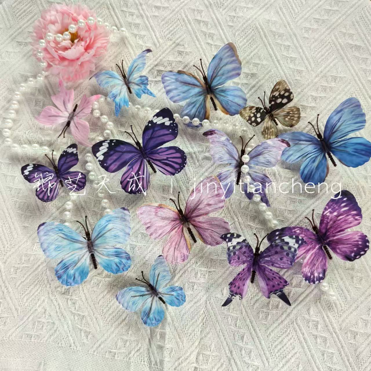 Simulated Butterfly DIY Butterfly Decorative Shoe Flower 3D Printing Stereo Butterfly Monet's Window Simulated Butterfly Decorative Wall
