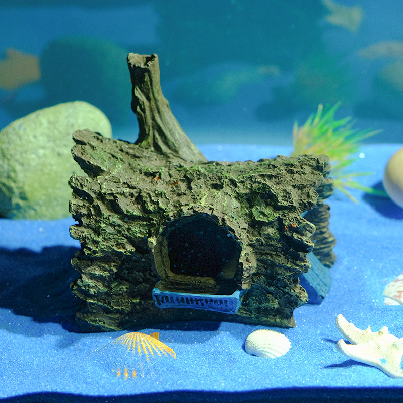 Pecera, peces pequeños, escondiendo la casa, decoraciones de resina, decoración, simulación de paisajismo, tanque de cría de submarinos, suministros para acuarios