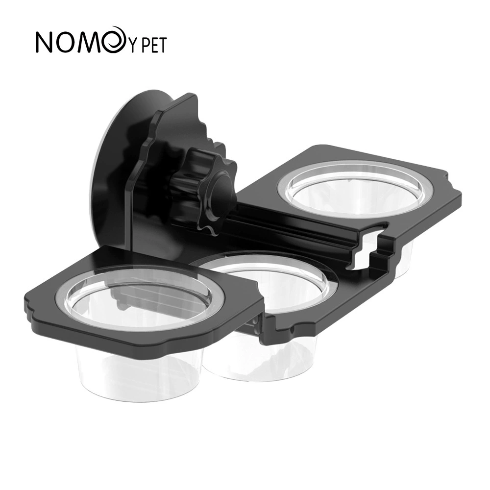 ABS material single and double three-basin crawling pet breeding box geological guards arbors hanging wall-mounted feeder water basin
