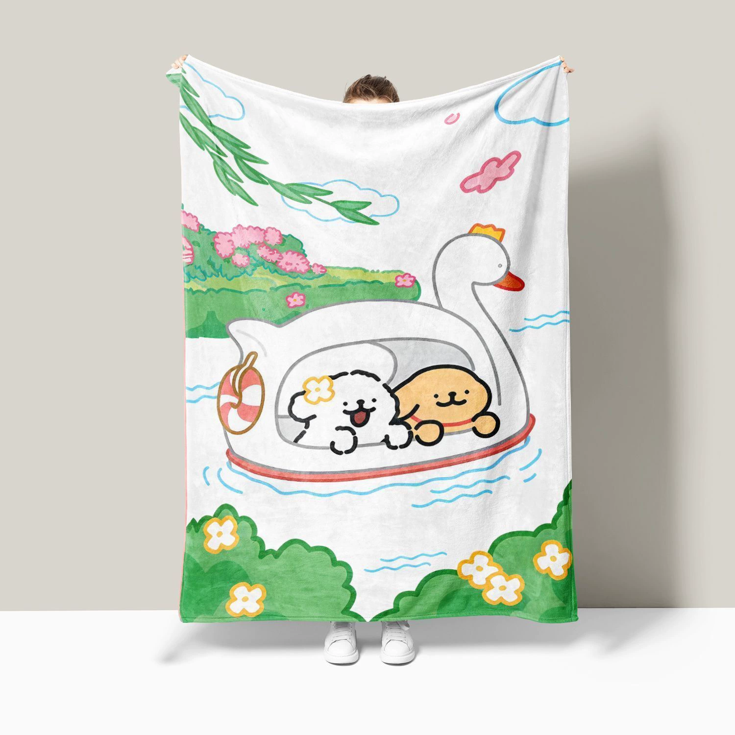Короткое фланелевое одеяло