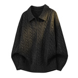 2026秋季青少年宽松圆领长袖针织衫运动风格透气腈纶面料罗纹底摆，男装针织衫/毛衣，星座614