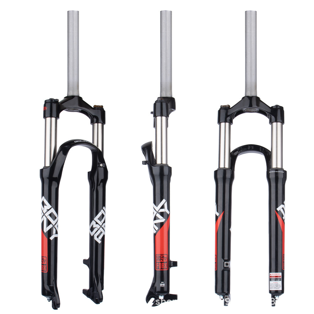 BOLANY bicicleta de montaña tenedor delantero 26 27.5 29-pulgadas de aleación de aluminio amortiguador de control de hombro bloqueo mecánico tenedor XC