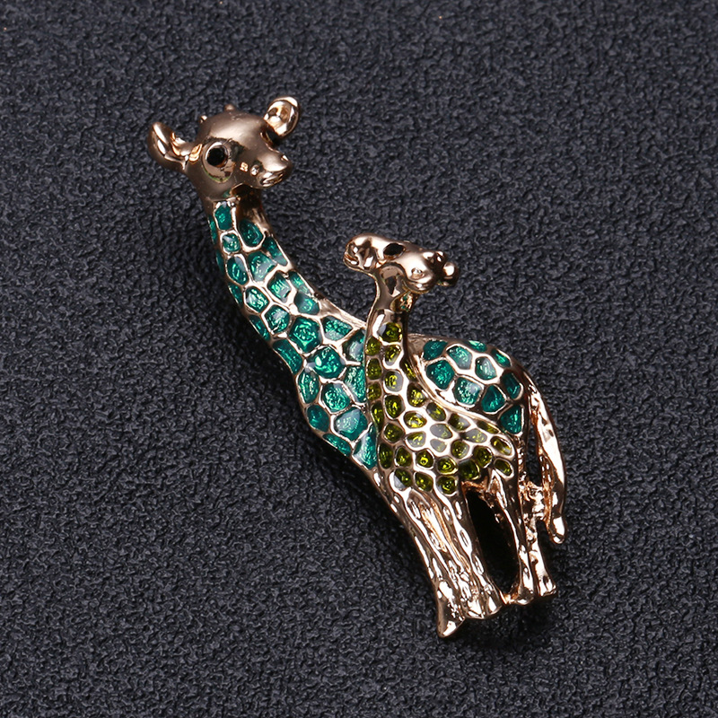 Exaggerated Pin Giraffe Alloy Enamel Women's Brooches display picture 3