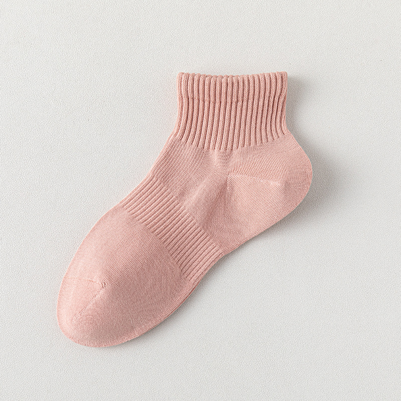 Calcetines de barco de algodón sólido, calcetines de mujer, calcetines de algodón resistentes a las bolas, sin costuras de hueso, embalaje independiente, calcetines absorbentes de sudor al por mayor