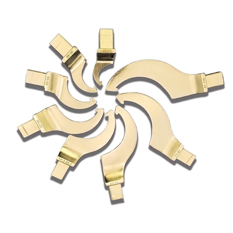 MIKUNI14 * 18mm de Cabeza Cuadrada llave de gancho de enchufe semicírculo Crescent gancho llave de torsión plug-in de cabeza