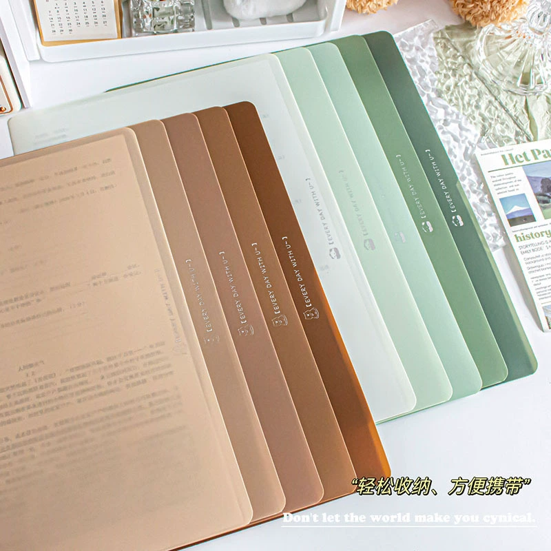 Папка Капибара A4 справочник Прозрачный тестовый документ Зажим для хранения Матовый Водонепроницаемый Студенческий тестовый лист Зажим