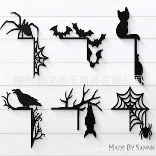 Cross-Border 2024 Halloween Wooden Door Frame Decoration Door Corner Door Window Corner Door Plate Wall Decoration Ornaments Hanging Ornaments