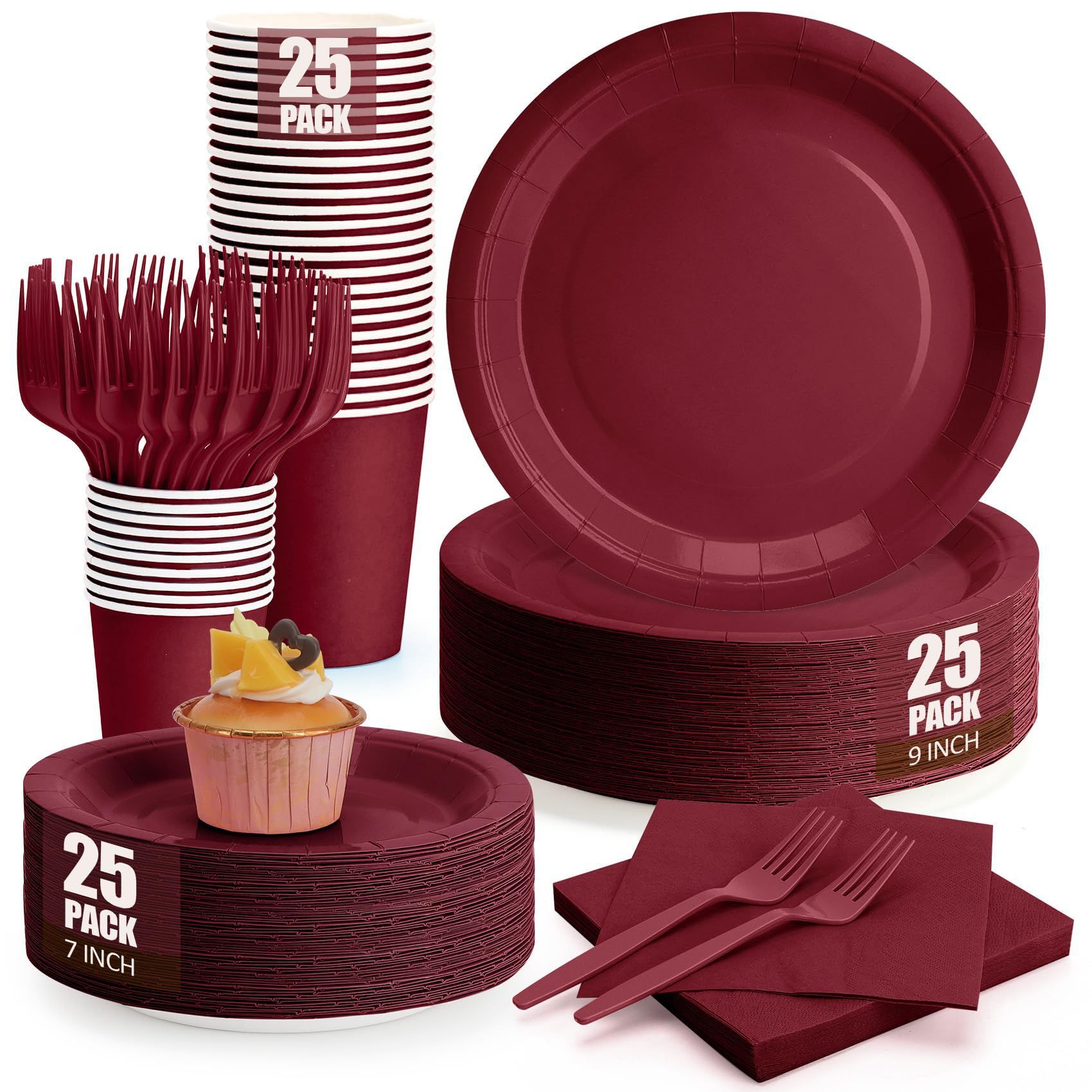 Bandeja de papel desechable suministros para fiestas toallas de papel tenedor adornos para cumpleaños boda Navidad