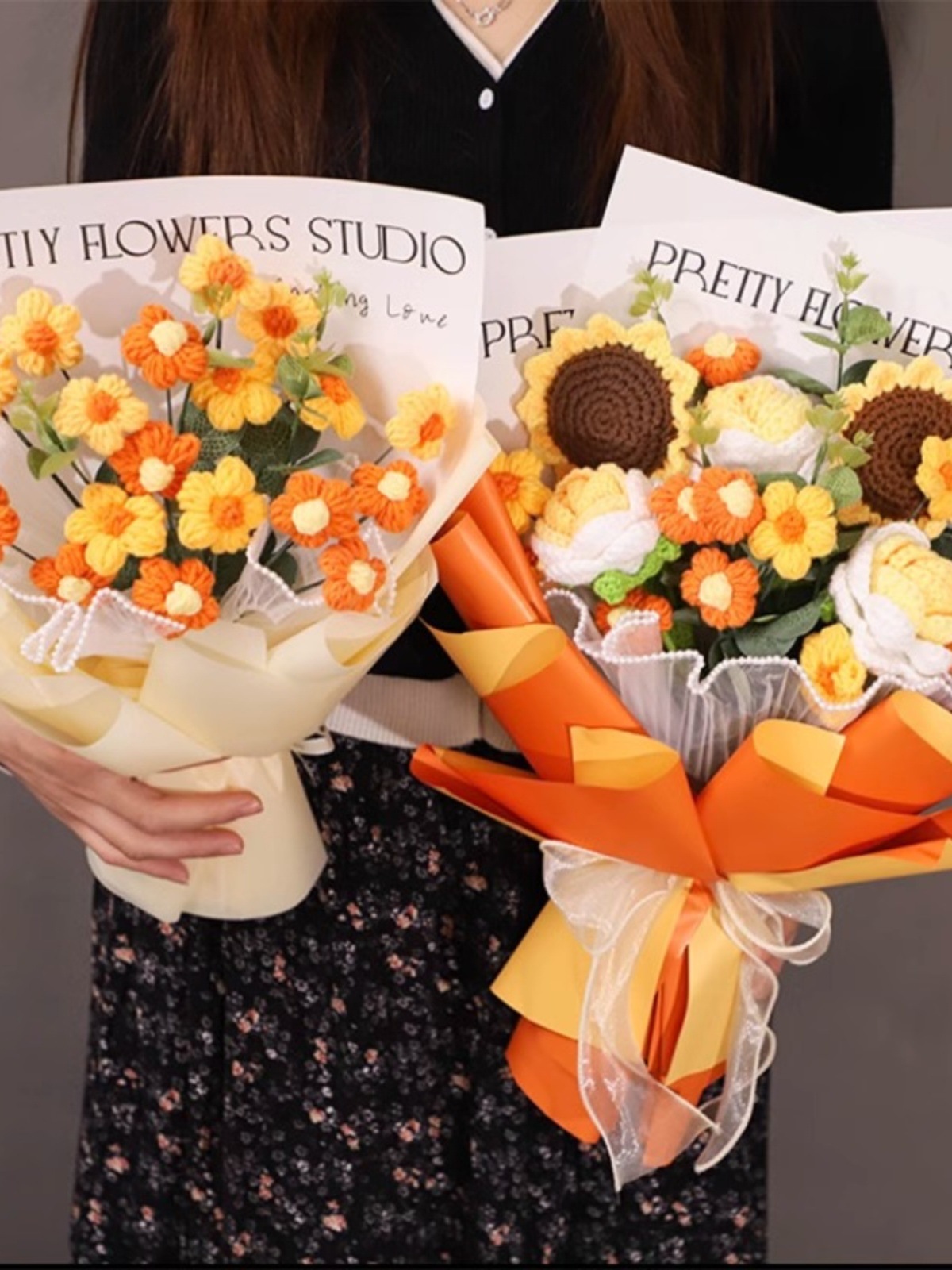 2024 nuevo día del maestro girasol de alta calidad tejido a mano ramo de flores regalos de cumpleaños para chicas maestros prácticos para hombres